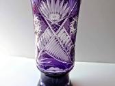 Violetinė krištolo vaza 35,5 cm - nuotraukos Nr. 4