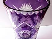Violetinė krištolo vaza 35,5 cm - nuotraukos Nr. 7