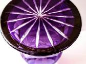 Violetinė krištolo vaza 35,5 cm - nuotraukos Nr. 9