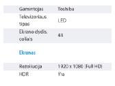 Toshiba 43l2163 Smart Wi-fi - nuotraukos Nr. 5
