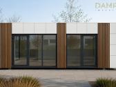 Modernus biuro modulis 8x3 m Dideli vitrininiai