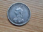Britanija 1887 1 šilingas (sidabras)