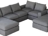 Modulinė L formos aksominė sofa, 321 * 368 * 81 cm - nuotraukos Nr. 2