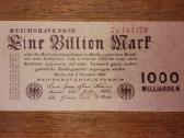 Vokietijos 1 bln markių banknotas