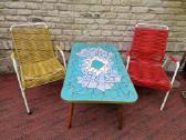 Vintažiniai mid century terasos baldai