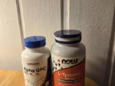 Alpha Gpc 600 mg + L-tyrosine 500 mg papildai