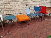 Vintažinės mid century Bauhaus st.kėdės,pufai - nuotraukos Nr. 11