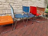 Vintažinės mid century Bauhaus st.kėdės,pufai - nuotraukos Nr. 12