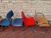 Vintažinės mid century Bauhaus st.kėdės,pufai - nuotraukos Nr. 15
