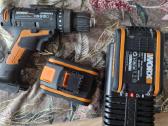 Worx Wx166.2, 2 akumuliatoriai 20v pilnas komplekt - nuotraukos Nr. 3