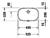Praustuvas po stalviršiu Duravit D-code 525x320 - nuotraukos Nr. 5