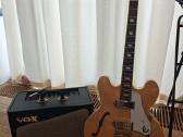Epiphone Casino Natural su stiprintuvu ir dėklu