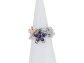 Aukso (750) žiedų tripletas su deimantais (1,48ct) - nuotraukos Nr. 7