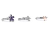 Aukso (750) žiedų tripletas su deimantais (1,48ct) - nuotraukos Nr. 9