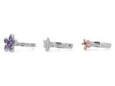 Aukso (750) žiedų tripletas su deimantais (1,48ct) - nuotraukos Nr. 13