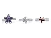 Aukso (750) žiedų tripletas su deimantais (1,48ct) - nuotraukos Nr. 16