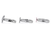 Aukso (750) žiedų tripletas su deimantais (1,48ct) - nuotraukos Nr. 17