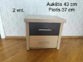 Lova su čiužiniu, komoda, 2 spintelės - nuotraukos Nr. 3