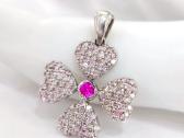 Didelis pakabukas su deimantais ir safyru (0,85ct) - nuotraukos Nr. 2