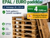 Mediniai padėklai, europaletės. Epal