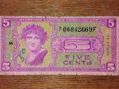 JAV 5 centu banknotas
