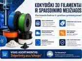 3D filamentai ir medžiagos –