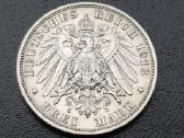 3 markes 1913m. Saksonija sidabras 900 - nuotraukos Nr. 2