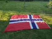 Norvegijos vėliava vėliavos ilgis 350cm,plotis 250