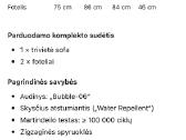 Trivietė sofa ir du foteliai - nuotraukos Nr. 2