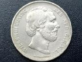 2 1/2 guldeno 1870m. Nyderlandai sidabras 945 - nuotraukos Nr. 2