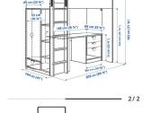Aukšta lova Ikea Smastad su stalu ir spinta - nuotraukos Nr. 3