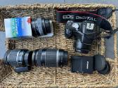 Canon Rebel t1i su objektyvais