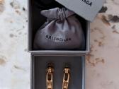 Balenciaga Gold Zip Earrings auskarai