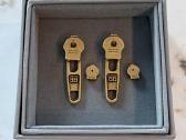 Balenciaga Gold Zip Earrings auskarai - nuotraukos Nr. 5