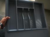 Dėklas stalčiui virtuviniam 540x490 mm pilkas