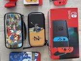 Nintendo Switch + 6 Joy-con + 256 GB + dėklai