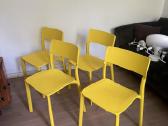 Ikea Janinge geltonos kėdės 4 vnt.