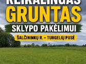 Reikalingas Gruntas sklypo pakėlimui