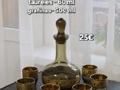 Vintažinis grafinas su 6 taurelėmis