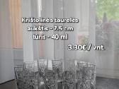 Vintažinės krištolinės taurelės