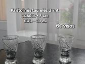 Vintažinės krištolinės taurelės 3 vnt.