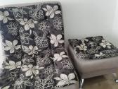 Naudotas fotelis, pufas ir sofa