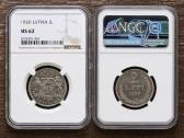 1926 Latvija 2 lati, Ngc Ms62
