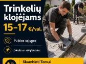 Darbas Vokietijoje. Trinkelių klojėjas.