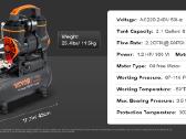 Vevor oro kompresorius 8 L 900w
