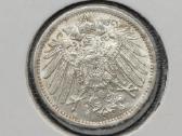 1 markes 1914m. Vokietija sidabras 900 - nuotraukos Nr. 2