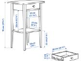 Hemnes naktiniai staliukai - nuotraukos Nr. 7