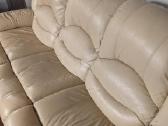 Odinė sofa su reglineriais (yra trūkumų) - nuotraukos Nr. 3