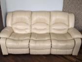 Odinė sofa su reglineriais (yra trūkumų) - nuotraukos Nr. 2