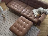 Parduodama sofa su kojų atrama (pufu). Yra kačių p